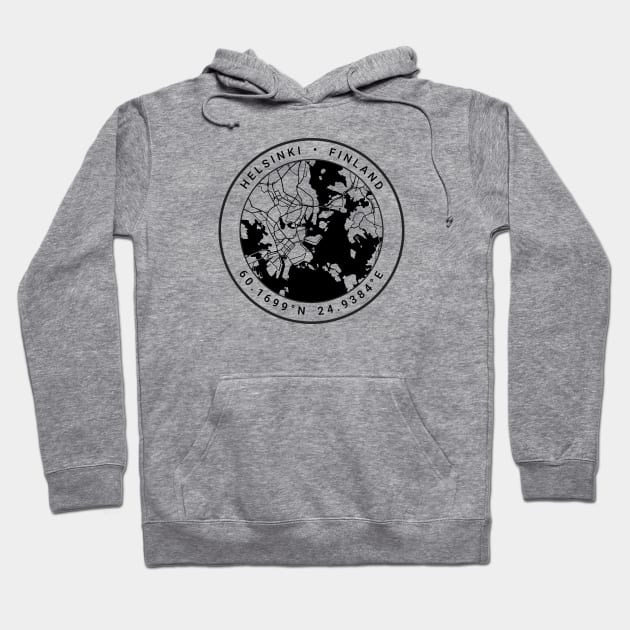 Helsinki Map Hoodie by Ryan-Cox